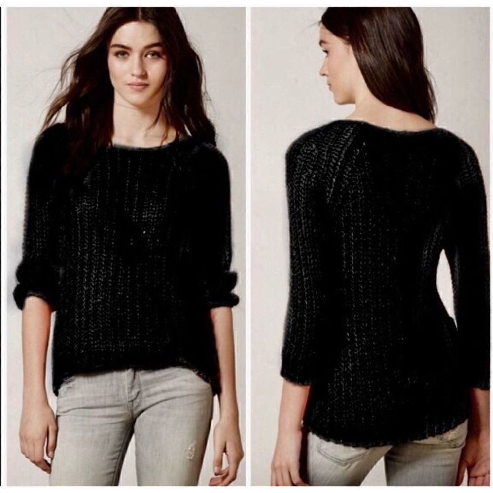 Anthropologie Knitted & Knotted Pullover Sweater with Sequins